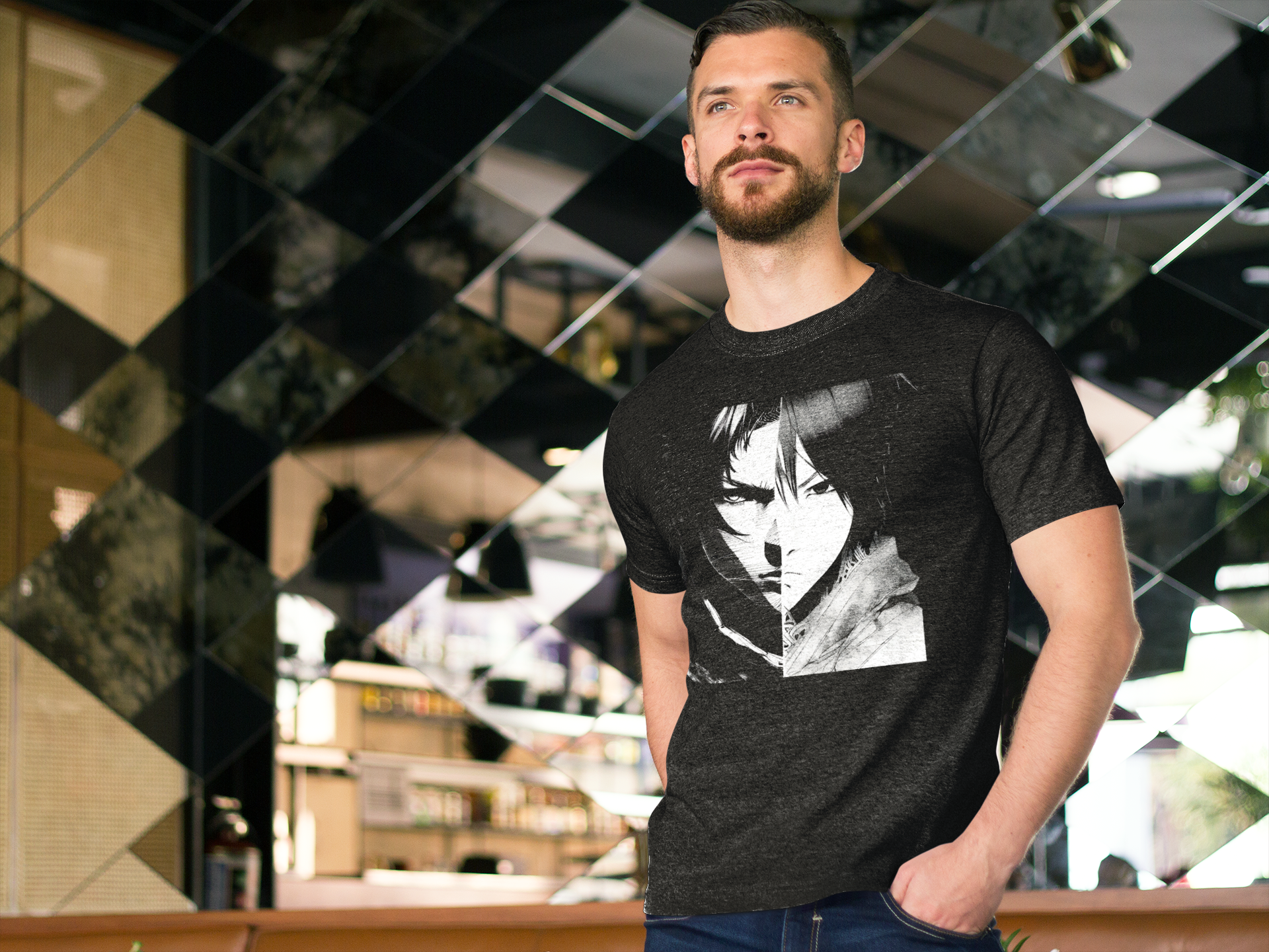 Herren- und Damen-Taro Premium-Shirt von Banpuku, Unisex-Design, weiches Material, modernes Styling, auf weißem Hintergrund.