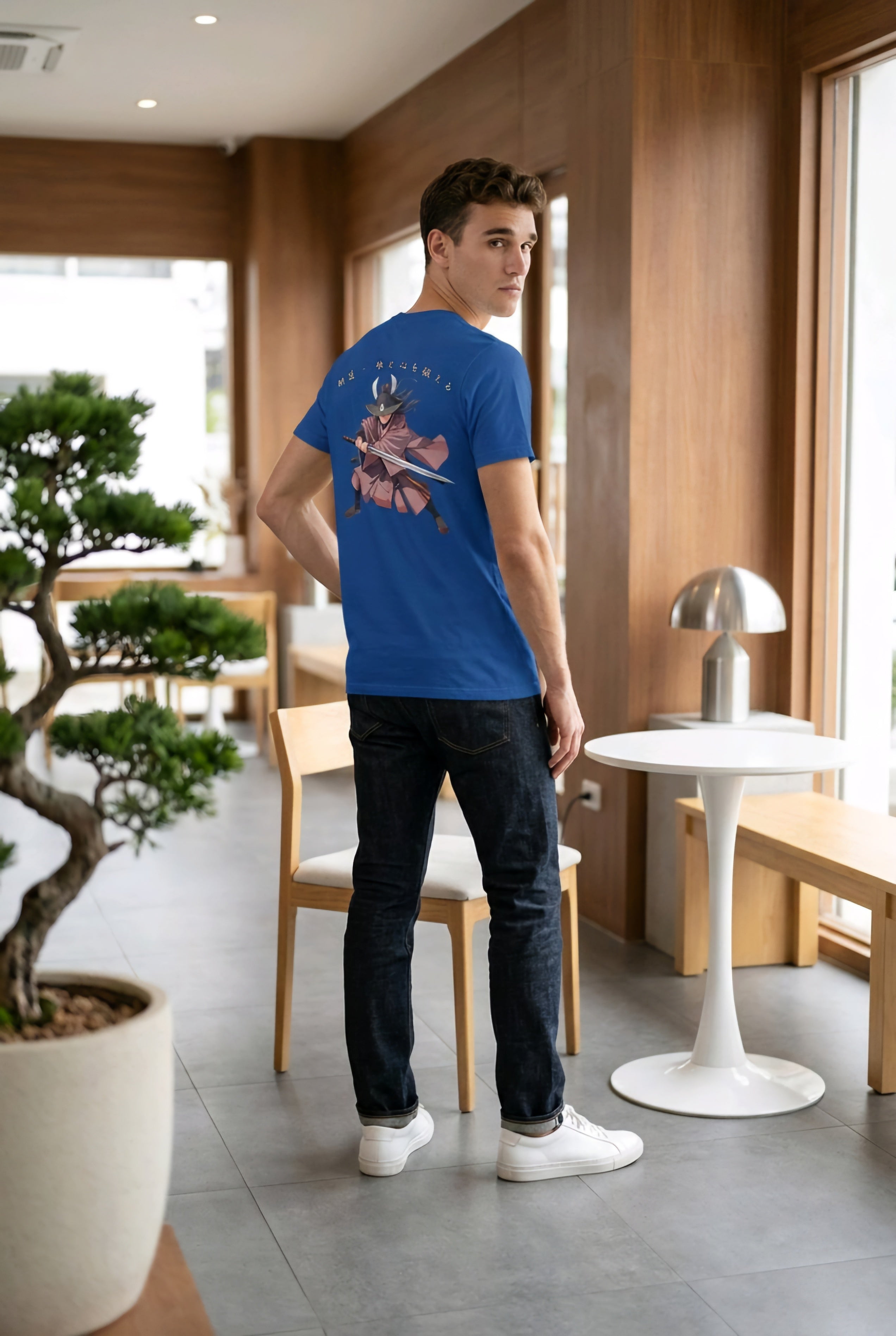 Herren- und Damen-Unisex-Shirt von Banpuku, Premium Kendo-Kleidung, aus weichem Stoff, in verschiedenen Farben, frontales Design.