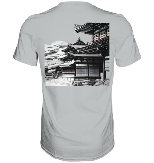 Rückansicht des unisex Banpuku Kominka Premium Shirts in hochwertigem Stoff mit lockerer Passform.