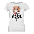 Weiße Damen Premium Bluse von Banpuku, Vorderansicht, elegante Lady-Shirt für Damen, hochwertiges Design