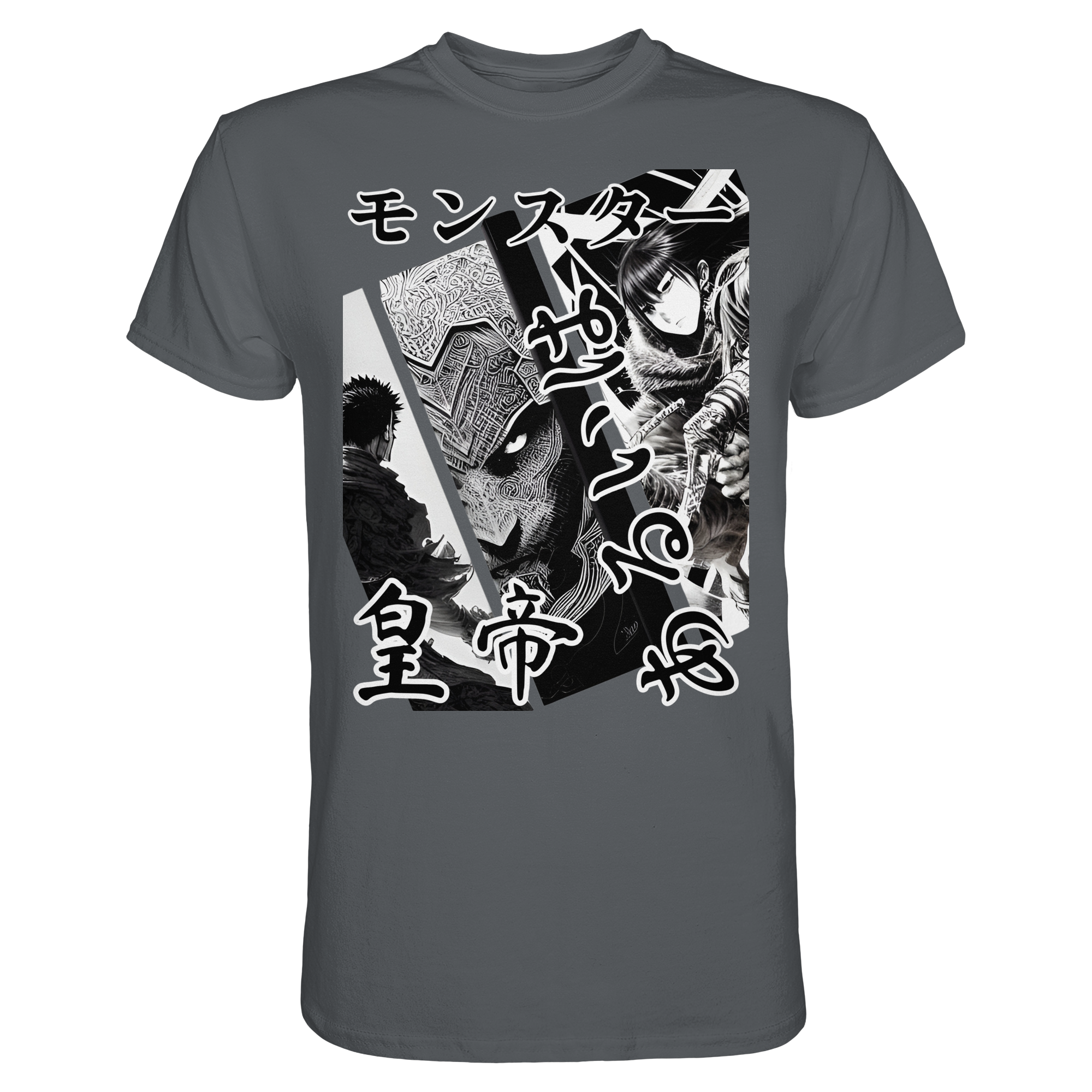 Dunkelgraues Unisex-T-Shirt von Banpuku, vorderseitiges Premium-Design, weicher Stoff, modernes Casual-Design